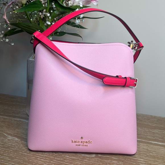 kate spade Handbags - SOLD Kate Spade pink color block large bucket bag. NWOT